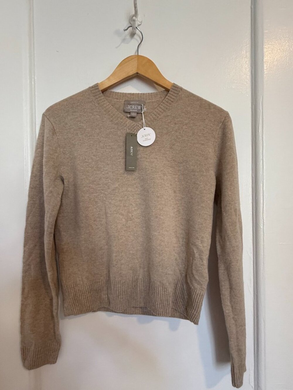 NWT J.Crew Cashmere High V-Neck Sweater